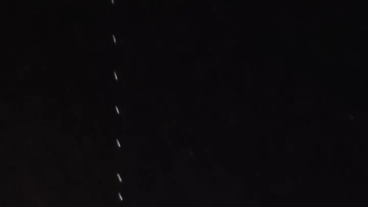 Starlink satellite array over Alabama