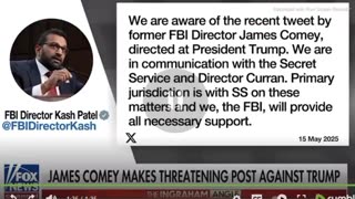 FOX NEWS>JAMES COMEY "86 47" POST "THREATENS TRUMP - 2 mins. FOX NEWS