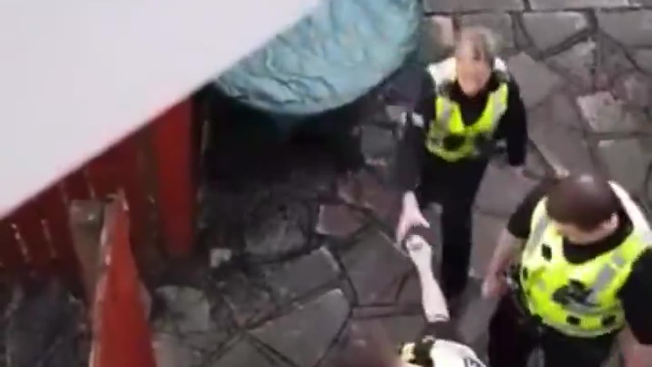 The cops caught him in the act…