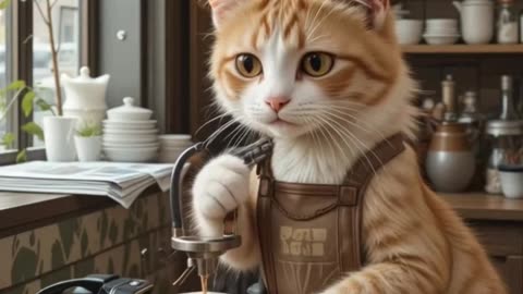 a cat running a café just for other cats