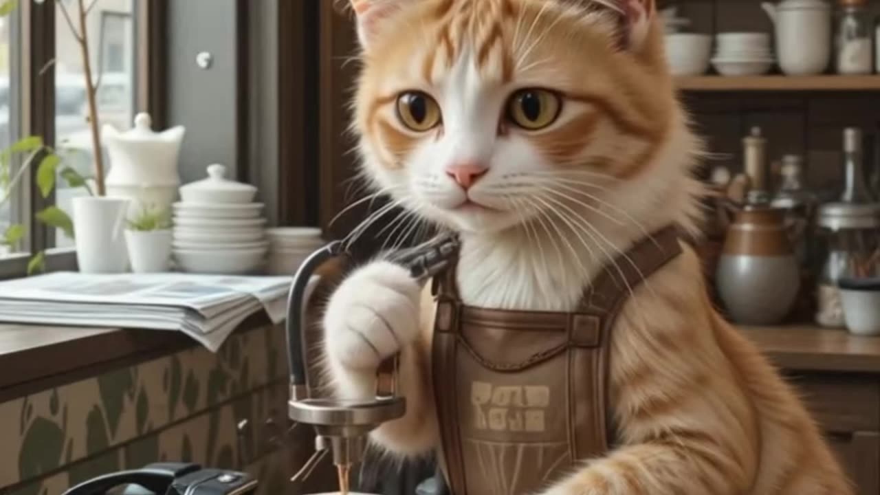 a cat running a café just for other cats