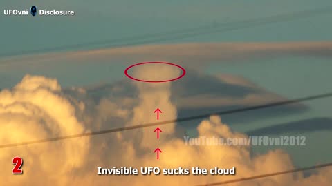 Analyse Un OVNI invisible aspire le nuage, il devient lenticulaire
