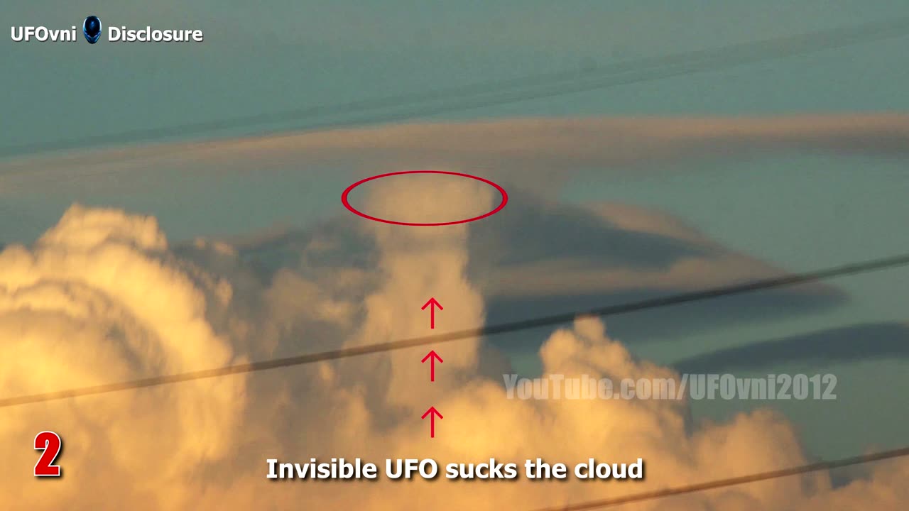 Analyse Un OVNI invisible aspire le nuage, il devient lenticulaire