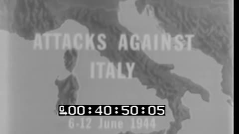 GUN CAMERA VIEWS OF P-38 IN ATTACKS... - GUN CAMERA VIEWS OF P-38 IN ATTACKS ON ITALY - 428-npc-4951