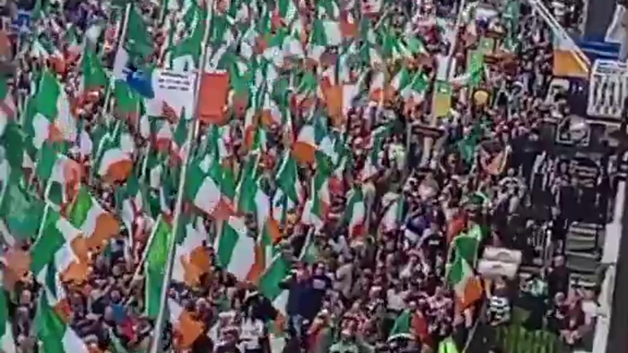 100,000 Irish patriots just conquered Dublin in one of the biggest Protests Ireland