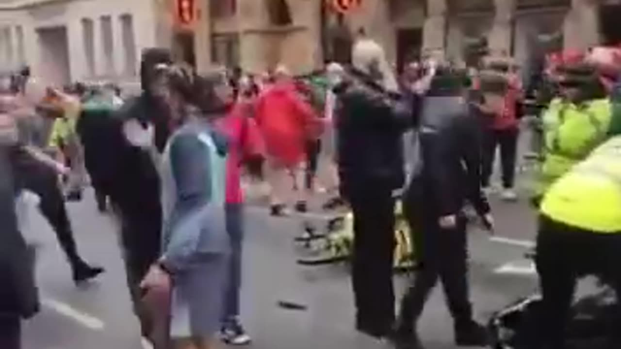 “Footage of the Liverpool Parade attacker's assault vehicle being neutralized by local Englishmen. Policemen step in to protect Mohammed huddled inside the car from the outraged White men.” Government is useless!