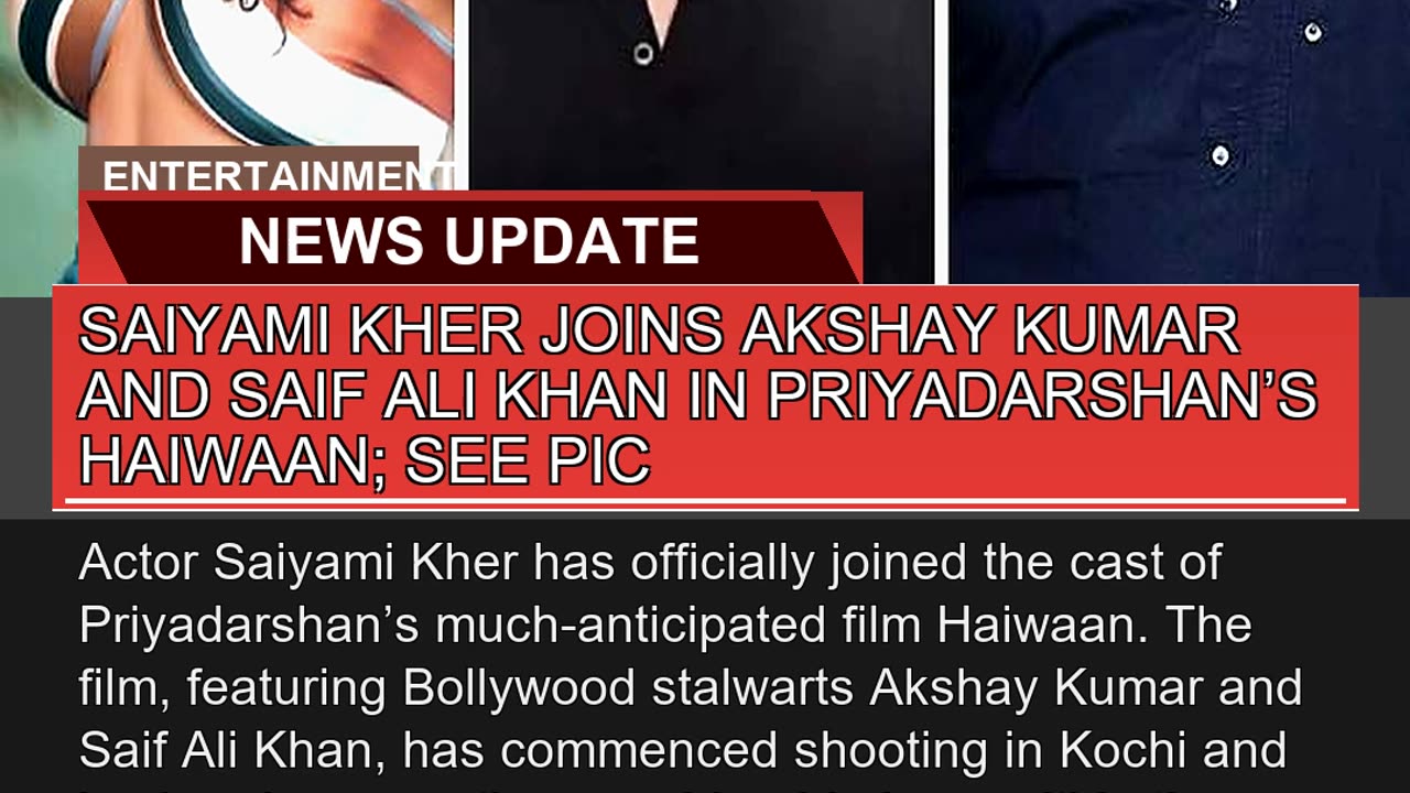Saiyami Kher Joins Akshay Kumar and Saif Ali Khan