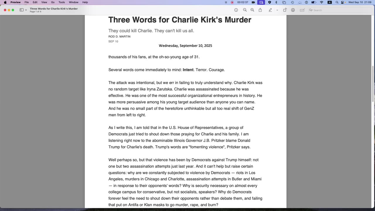 Charlie Kirk's Assassination