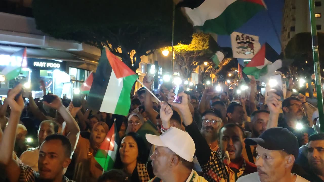 مسيرة احتجاجية منددة بإستمرار العدوان والتجويع والحصار على الشعب الفلسطيني طنجة 27 07 2025 بغيتونا