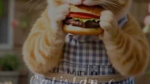 The Cat’s Burger Mission 😱💖#cat#catcute#shorts