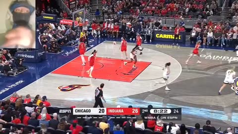 CHICAGO SKY VS INDIANA FEVER ANGEL REESE AN CAITLIN CLARK BOUT TOO THROW BLOWS IN BLOWOUT GAME 💪🏾🔵