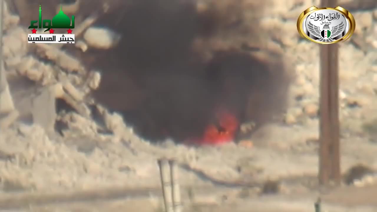 Syrian War Qaboun, Damascus, 1x BMP-2 destroyed bye rebel rpg 2013.07.13