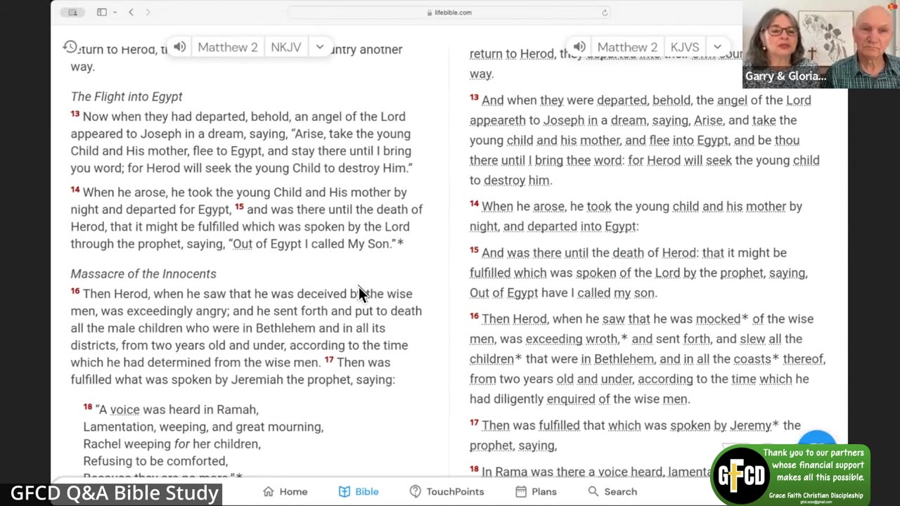 Matt 2:13-15 - GFCD Bible Study