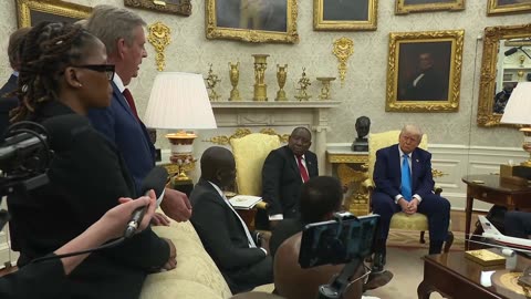 President Trump Participates in a Bilateral Meeting with the President of South Africa 
