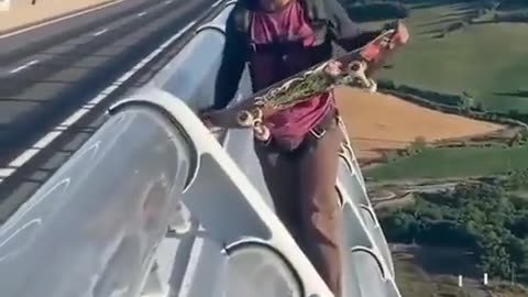 Most Dangerous & Thrilling || Skating off a bridge...