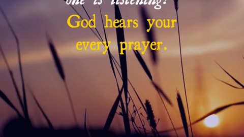 God hears you even when no one else does. Keep praying! 🙏🏼