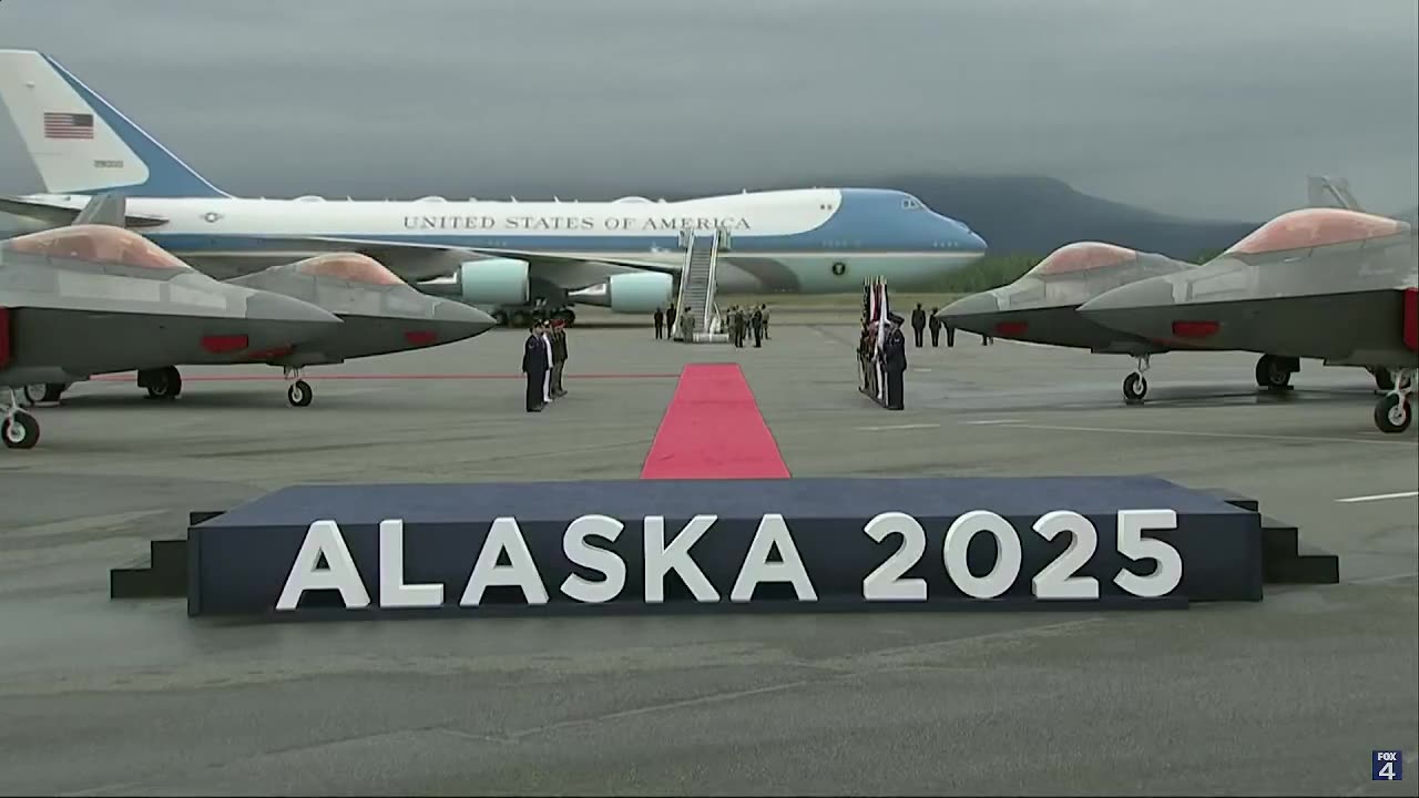 President Trump arrives in Alaska.