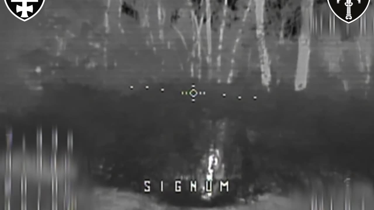Ukrainian FLIR Drones Spot Russian Artillery Gun Hidden in the Undergrowth