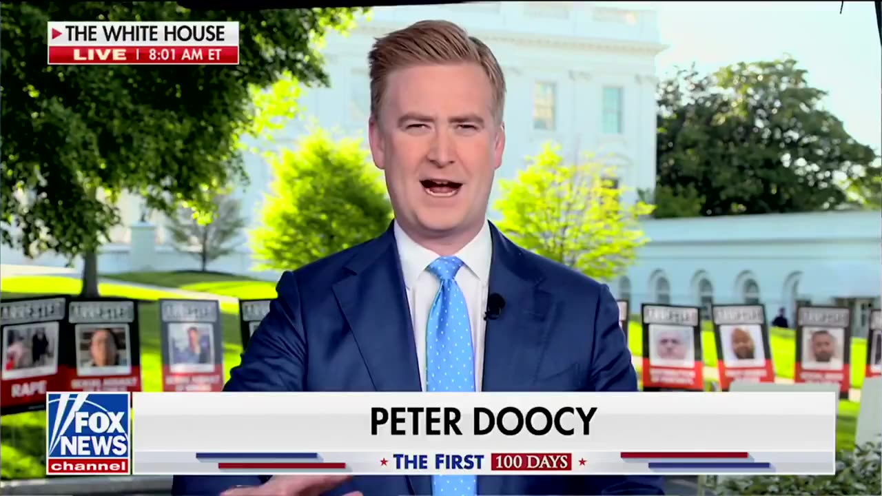 Peter Doocy explains illegal alien signs on White House lawn