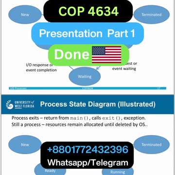 Student Work(Presentation) | COP 4634 Part 1 Process Concepts Showcase | Operating Systems | UWF
