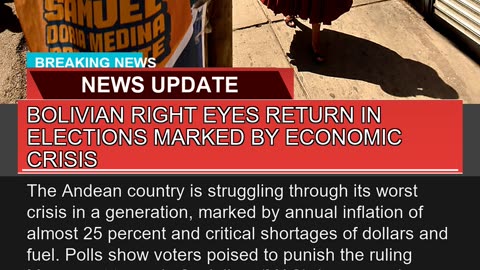 Bolivian Right Eyes Return in Elections Marked by