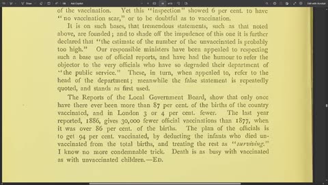 Vaccination; Proved Useless & Dangerous by Alfred R. Wallace LL.D. in 1889!!! - 3/4