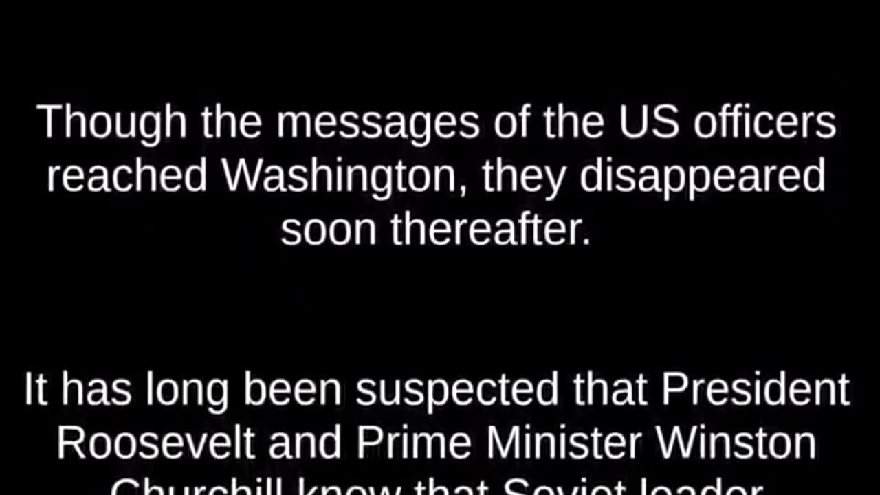 Allied War Crimes of WWII Stalin's 'torch-men'/Katyn Forest