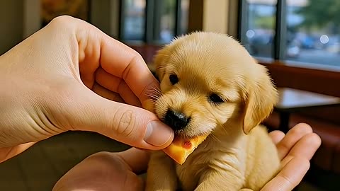 Cute Mini Puppies Mukbang 🐕🍕