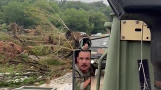 Texas National Guard troops evacuated a group of campers needing assistance near