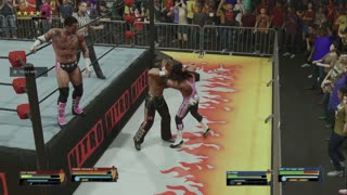 wwe 2k25 234 universe Shawn Michaels and Cody Rhodes VS CM Punk and Bret Hart