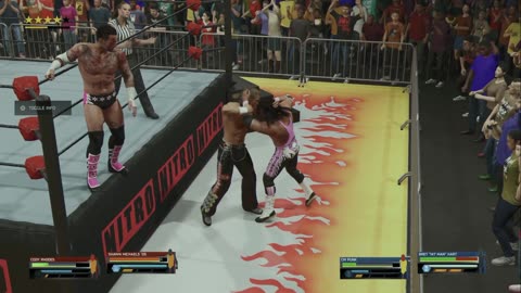 wwe 2k25 234 universe Shawn Michaels and Cody Rhodes VS CM Punk and Bret Hart