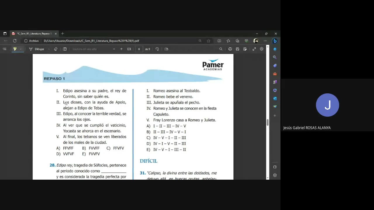 PAMER SEMESTRAL 2023 | Miscelánea | Literatura