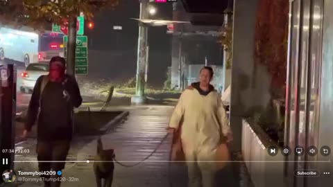 Antifa Terrorists Pulls Knife On Tommy