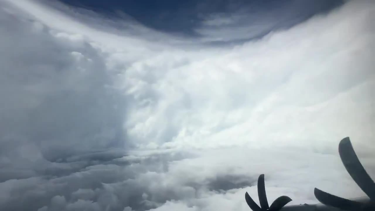 Insane video from inside the eye of now-Category 5 Hurricane Melissa over the Atlantic