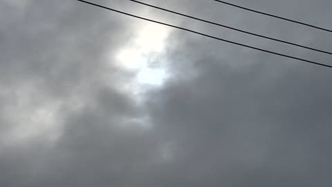 You can catch the white sun's outline twice!(and see a yellow light up there!)