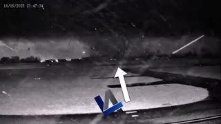 CCTV footage from the London-Corbin Airport in Kentucky shows debris being lofted from Friday