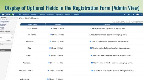 Client Fields Manager Module for WHMCS | Easily Manage Optional Fields in the Client Sign up Form