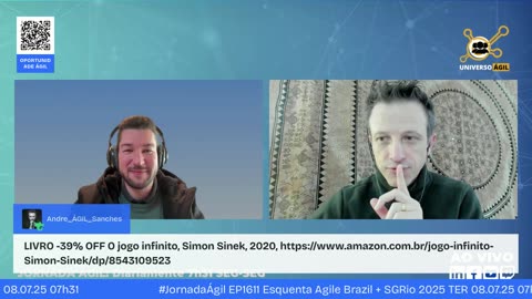 #JornadaÁgil EP1611 Esquenta Agile Brazil + SGRio 2025 TER 08.07.25 07h31