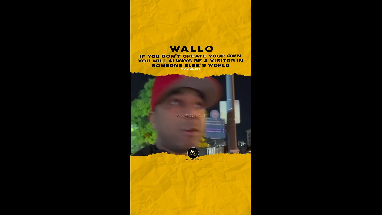 #wallo267 If you don’t create your own you will always be a visitor in someone else’s world