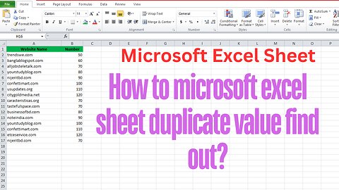 Microsoft Excel Sheet Duplicate Value Finder