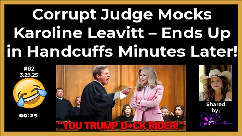 Corrupt 🤩Judge Mocks Karoline Leavitt – Judge Ends Up in Handcuffs🤣