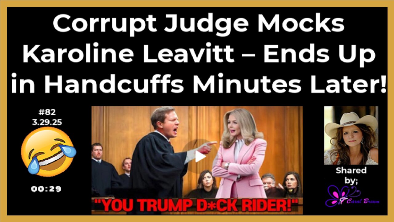 Corrupt 🤩Judge Mocks Karoline Leavitt – Judge Ends Up in Handcuffs🤣