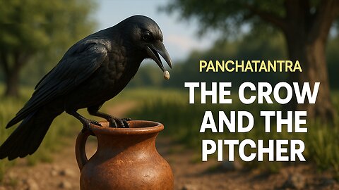The Crow and the Pitcher | Smart Thinking Wins | Animated Moral Story for Kids