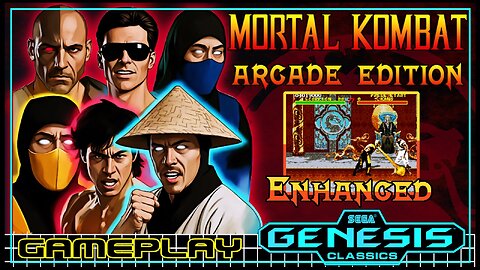 Mortal Kombat Arcade Edition Enhanced SEGA GENESIS-ROMHACK-GAMEPLAY