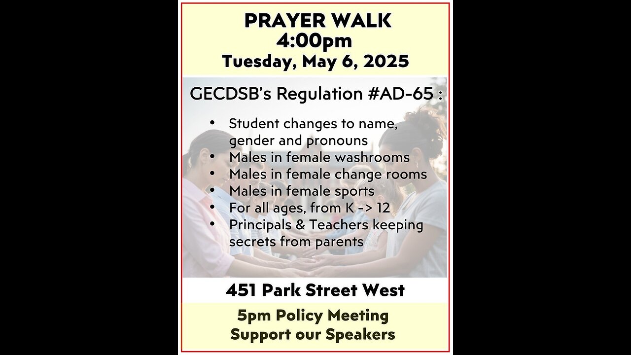 GECDSB Prayer Walk and Policy and Bylaw Committee Meeting