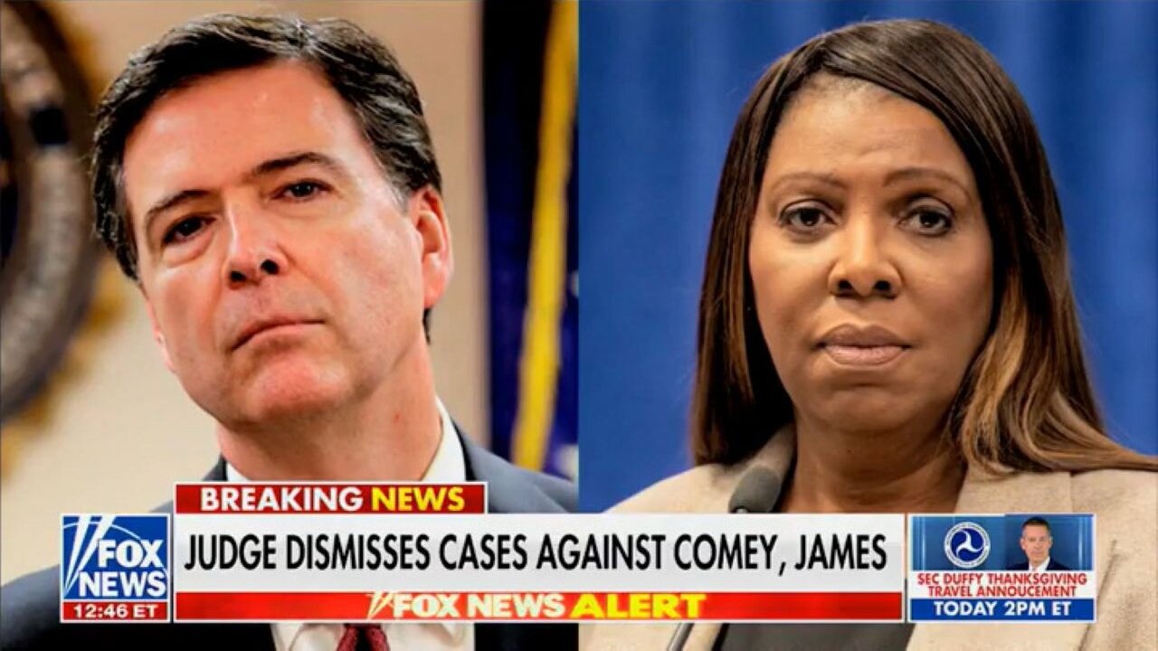 Judge DISMISSED Cases Against James Comey & Letitia James…For Prosecutorial Appointments, NOT Merits