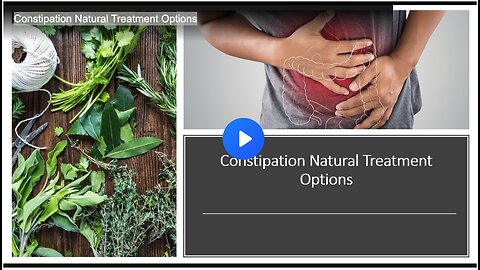 Constipation Natural Treatment Options