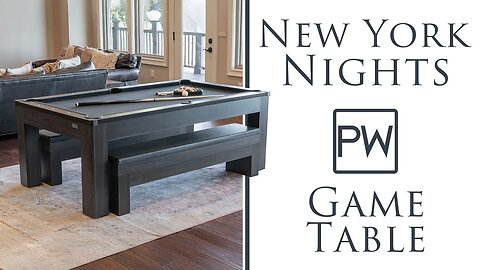New York Nights 7' Combo Pool Table - Includes Benches And Dinning Room/Ping Pong Playing Top!