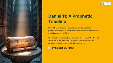 Daniel 11:1-20 ||| Intambara zo mu Burasirazuba Zizakurikirwa n'Ingama ya Antichrist