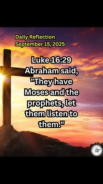 Daily Reflection September 15, 2025 #faith #bible #reflection